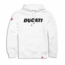 Mikina Ducati Essential s kapucí bílá
