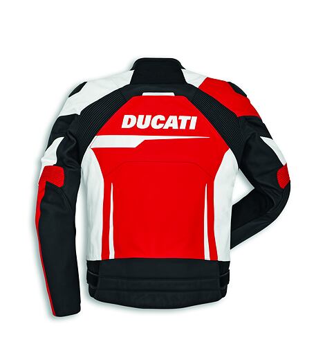 Kožená bunda Ducati Speed Evo C1 červená-bílá-černá