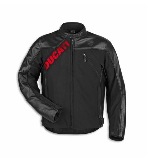 Bunda textil/kůže Ducati Logo C1 černá