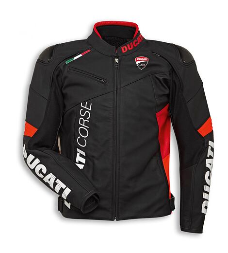 Kožená bunda Ducati Corse C6 černá perforovaná