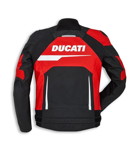 Kožená bunda Ducati Speed Evo C1 černo-červená