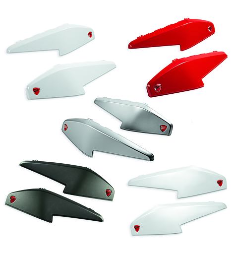 Kryty bočních kufrů Ducati ČERVENÉ pro Multistradu 950/1200/1260/V2