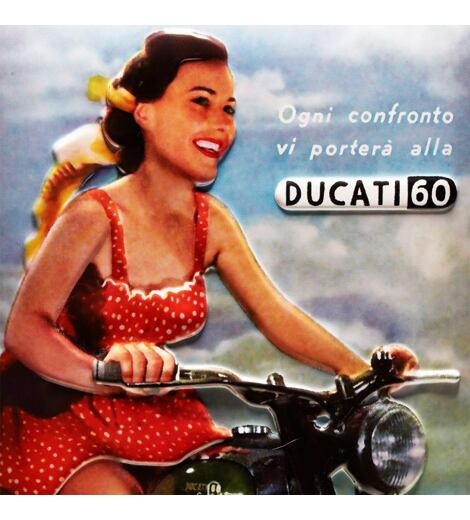Plechová cedule Ducati 60