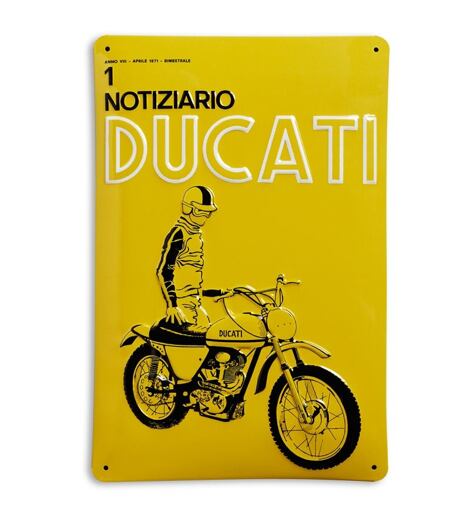Plechová cedule Notiziario Ducati